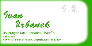 ivan urbanek business card